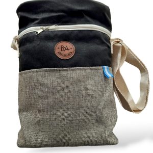 Bolso de Tela BDA Negro y Peltre