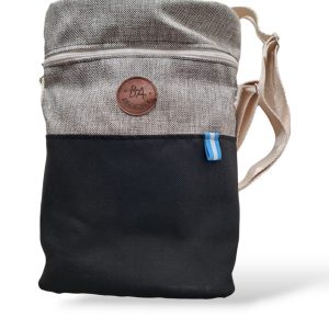 Bolso de Tela BDA  Peltre y Negro